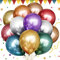 20 Stück Bunt Metallic Luftballons, Latex Luftballons, 10 Zoll Bunt Dickes Latex Metallic Ballon für Geburtstag Hochzeit Jubiläum Baby Shower Festival Abschluss Weihnachten oder jede Party Dekoration