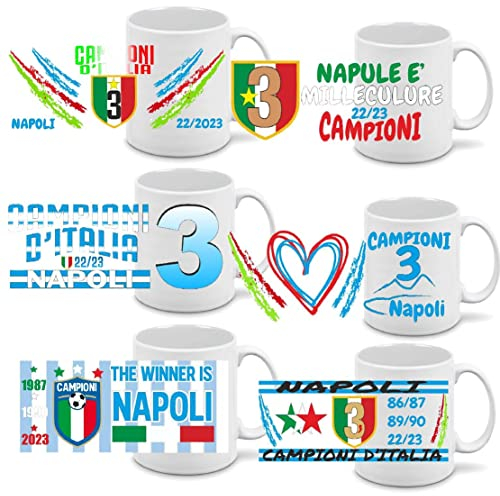 Generico Tazzina Caffe Scudetto Napoli 4° Scudetto Campioni D'Italia 86/87 89/90 22/23 24/25 Tazze Commemorative PS 10523-TZ-NAP