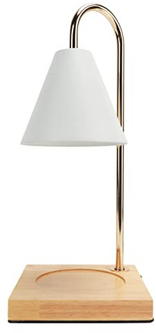 Lámpara Calentadora Velas, Fusión de Cera de Vela sin HumoCalentador Velas de Luz Regulable con 2 BombillasLámpara Calor de Vela Decoraciones Románticas para Dormitorio Oficina