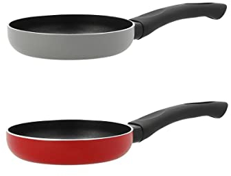 Quid Mini poêle en aluminium imprimé 14 cm, compatible vitrocéramique, induction, poignées ou manche en bakélite