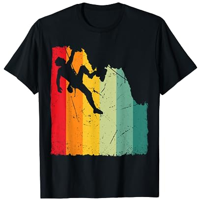 Klettern Retro Boulderer Kletterhelm Kletterausrüstung T-Shirt