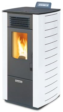 Pelletskamin 12 kw ventilerad AMG Z12 vit