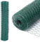 Eulenke Sechseckgeflecht Maschendrahtzaun - Verzinkt mit Beschichtung, Kaninchendraht, Drahtzaun, Hasendraht - Sechseck Drahtgitter Maschenweite 27 mm, Höhe 50 cm, Länge 25 m - Grün