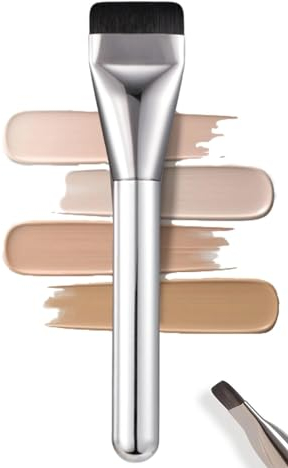 IUHFSIFS Ultra Thin Foundation Brush【Nr.1 Leichter Deckkraft】【Gleichmäßig Aufgetragen】Foundation Brush, Concealer Pinsel, Leicht zu Reinigen Make Up Pinsel, Non-haarenden Ultra Thin Make Up Pinsel