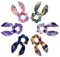 6 Pcs Hair Scarf Scrunchie, Bow Scrunchies for Hair, Hair Scrunchies with Bow, Butterflies Palm Leaves Sloths Scrunchie Hair Scarf Ponytail Holder for Women