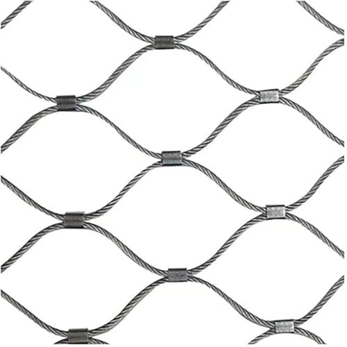 Rete metallica in acciaio inossidabile per recinzione flessibile intrecciata per casa, balcone e finestra, traliccio da giardino (rete da 5 cm) – perfetta per decorazioni rustiche
