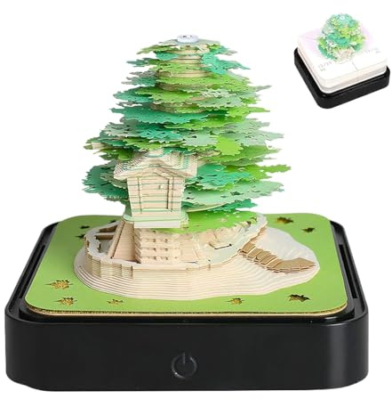 Calendrier de bureau 3D 2026 | Calendrier de notes sculptées déchirable | Décoration esthétique pour dortoir, maison, école, étude, bureau, chambre, bibliothèque