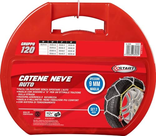 Start Ensemble de deux chaînes à neige de 9 mm d'épaisseur, groupe 120