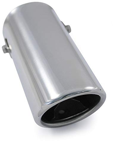 Embout D'echappement De Voiture En Acier Inox 56mm Chrome Universel