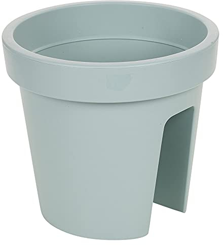 URBNLIVING Garten Balkongeländer Blumenbrücke Pflanzgefäß Kunststoffkasten Topf Blumenkräuter Gemüse (2, Runde Eierschale Blau)