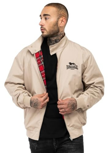 LonsdaleHerren Jacke schmale PassformCLASSIC, Sand/Black/Tartan, XL