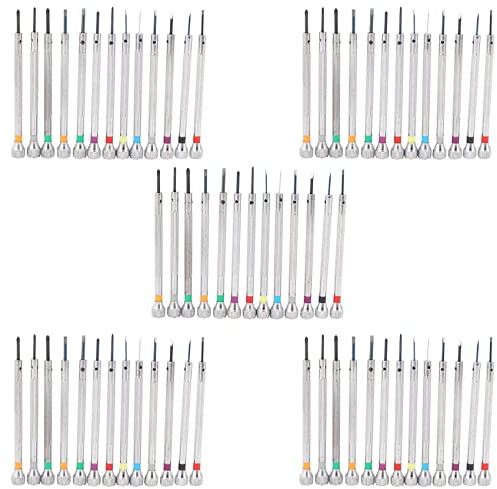 0,6 mm-2,0 mm 65 piezas Juego de destornilladores para relojeros nuevos juego de gafas para juego de destornilladores planos tallado joyeros destornillador para relojeros
