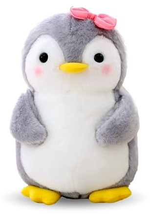 Wishstar Peluche de peluche de pingüino con lazo para niñas - Animales de peluche para abrazar y jugar - Squishmallow, 25 cm