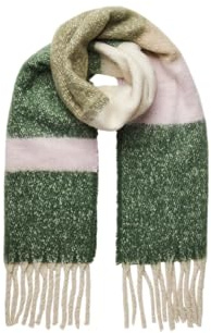PIECES Pcbea Long Scarf Noos Bc Bufanda, Verde Trekking. Detalles: Bloqueo de Color, Talla única para Mujer