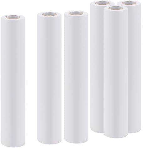 ZEONHAK 6 PCS 30cm x 15m White Drawing Paper Rolls, Painting Sketching Paper for Art Easel Crafts