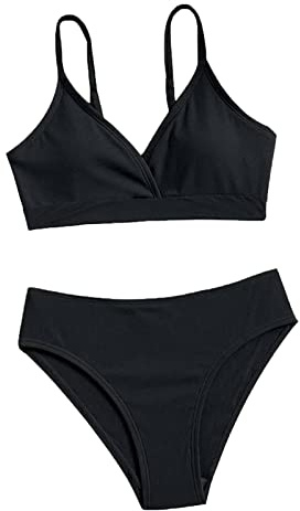 Set bikini da bambina con bustino, slip bikini in due pezzi, costume da bagno per adolescenti, ragazze 14 anni, costume da bagno sportivo con balze, push up, bikini con pantaloncini, costumi da bagno