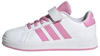 Adidas Unisex - Bambini Grand Court 2.0 Shoes Children, Ftwr White/Bliss Pink/Core Black, 31 EU