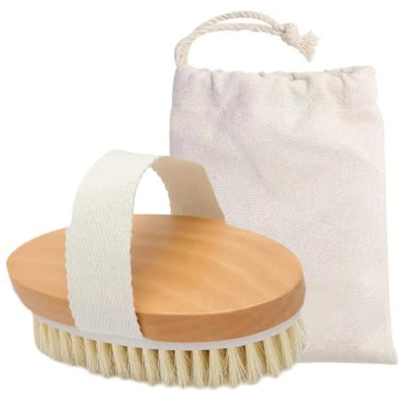 Trockene Körperbürste mit natürlichen Wildschweinborsten, Peeling, entfernt abgestorbene Cellulite-Haut und fördert die Lymphdrainage, Durchblutung und Peeling Scrub e Dry – Davilis®