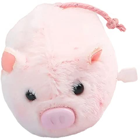 VICASKY Uhrwerk-plüsch- Kompaktes Kinderspielzeug Spielzeugtier Tierspielzeug Für Lustiges Schweinespielzeug Tierischer Plüsch Kinderspielzeug in Tierform Rosa Plastik