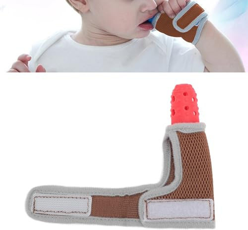 Anti-sugande silikontänder för barn med ventilerande armband för spädbarn i åldern 0–3, 3–6 och 6–12 månader, baby tuggleksaker (röd)