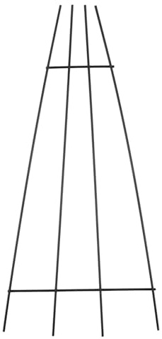 Vilgftyiet Treillis pour plantes grimpantes en pot d'intérieur et d'extérieur, support de jardin en forme d'éventail en métal pour lierre pothos hoya clématites, 30 x 40 cm, noir