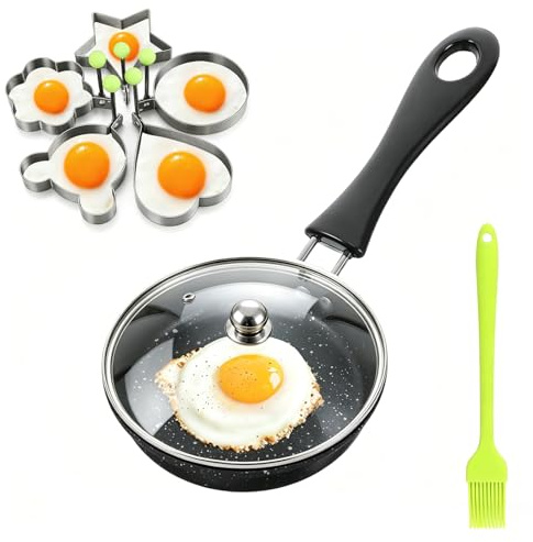 CHUANFU Mini Sarten Antiadherente 12 cm, Portátil Sartén Pequeña