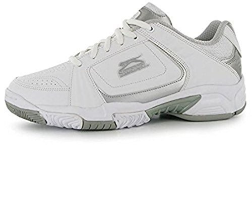 Slazenger Womens Tennis Shoe Ladies White/Silver UK 5
