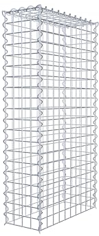GABIONA Cesta para piedra (rectangular, malla de 5 x 5 cm, profundidad de 20 cm, cesta de cultivo tipo 3, cierre de espiral, galvanizada (100 x 50 x 20 cm)