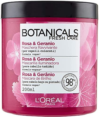 L'Oreal Paris Botanicals Mascarilla Remedio de Brillo, para cabellos opacos o teñidos - 200 ml
