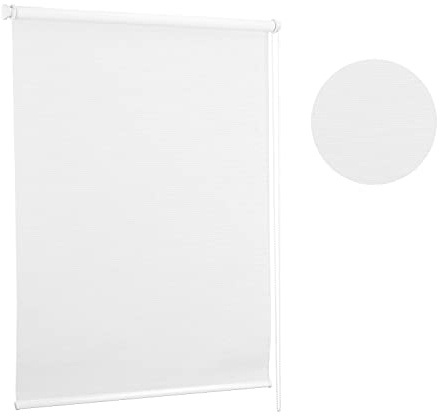 Oriental Bamboo-Like Natural Window Roller Blind, 16 Width Sizes, 4 Designs, 105cm (+4.5cm Fittings), Jasmine White