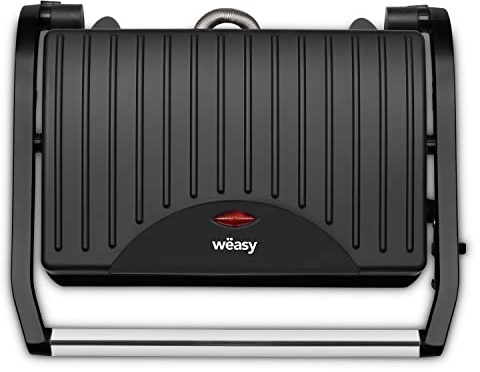Weasy Piastra Per Panini PNI20, Funzione Piastra e Grill,Temperatura fino a 220°C,Spegnimento Automatico,Rivestimento Antiaderente,Spia Luminosa, 700W