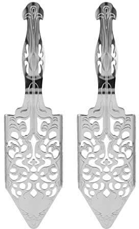 ICECHEN Cucharas de Absenta de 2 Piezas, Kit de FabricacióN de Cucharas de CóCteles de Absenta de Acero Inoxidable Gotero GóTico para Fuente de Absenta