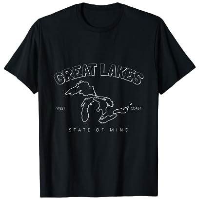 Lagos Retro Costa Oeste de Michigan Traverse Lago Michigan Camiseta