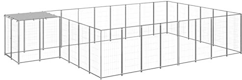 Gecheer Outdoor Hühnerstall Kleintierstall 550 x 330 x 110 cm (L x B x H) Vogelkäfig Hühnerkäfig Tierlaufstall,Freilaufgehege Hühnerhaus Freigehege Geflügelstall Voliere für Kleintiere Laufstall