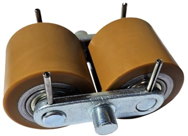 WIKO Ruedas para transpaletas, juego de ruedas de poliuretano, 80 x 70 mm, para transpaletas con asas y pasadores