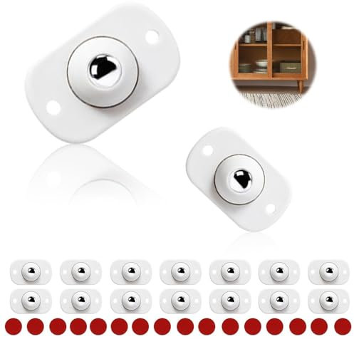 HJIAMA Ruedas para Mover Muebles 16 Piezas, Rotación 60 ​​Grados Ruedas Pequeñas para Muebles, Movimiento Silencioso Ruedas para Muebles, para Cajas Almacenamiento, Muebles Pequeños