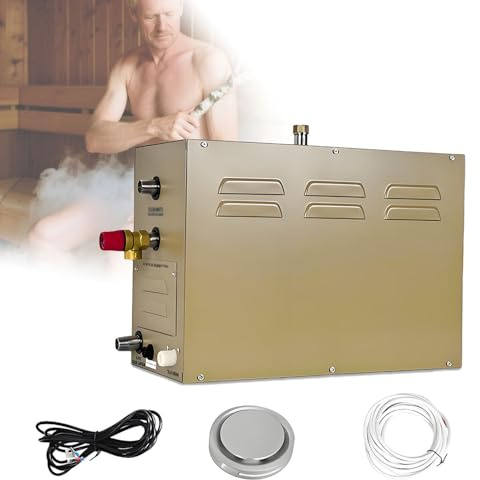 WTRYRN Kit generador de Sauna de Vapor, generador de SPA con Ducha y Mecanismo de autodrenaje, de Uso doméstico y Comercial, Ideal para familias, restaurantes y hoteles. 3KW