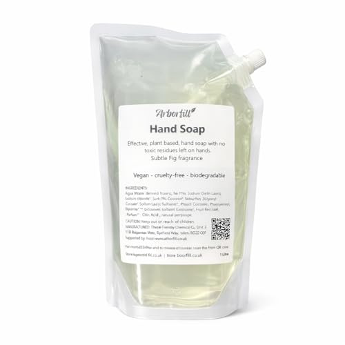 Eco Hand Soap Refill, Fig Scented Plant Based Hand Wash, 1 Litre Refill