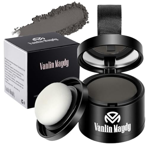 ALIIP Polvere per Capelli - Correttore per Infoltimento Capelli per Donna e Uomo, Mascara per Capelli Waterproof per Nascondere la Ricrescita - 4g(Marrone Grigiastro)