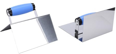 Bewinner Juego de Paletas para Esquinas Interiores y Exteriores, Paletas Escalonadas de Acero Inoxidable de 90 Grados para Acabado de Hormigón, Enlucido y Alisado de Esquinas de Paneles de Yeso