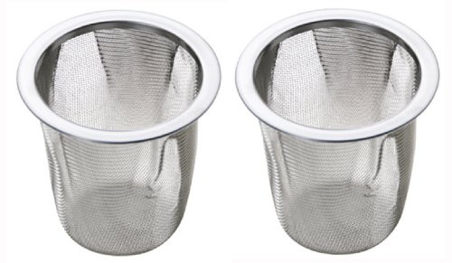 ZEROJAPAN P-RLI-2 18-8 Stainless Steel Regular Long Tea Strainer, Set of 2