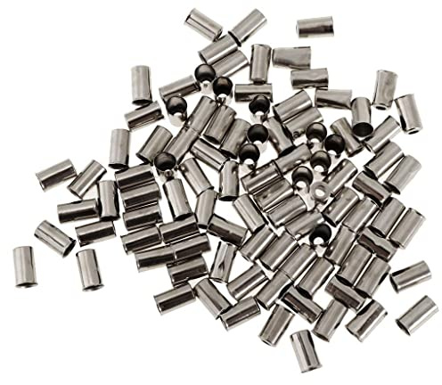 zalati Kabeländkrympning, 100 stycken hylsor aluminium 5 mm för cykelbromskabel