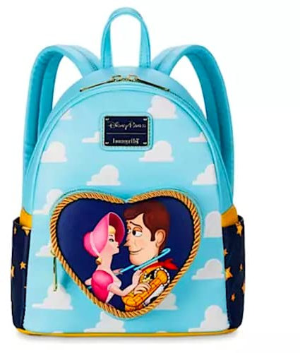 Loungefly Disney Parks miniryggsäck – Toy Story Woody And Bo Peep, blå, medium, ryggsäck, BLÅ, M