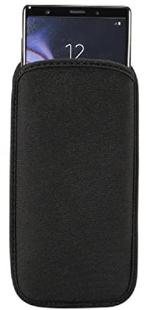 DFV mobile - Housse de Chaussette en Néoprène Imperméable et Antichoc pour pour iPhone 15 Plus (2023) - Noir