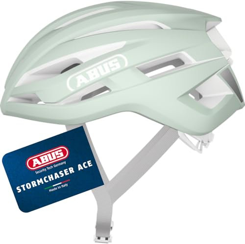 ABUS Rennradhelm StormChaser ACE - Leichter Fahrradhelm für Radrennen, Gravelbike-Touren und Cyclocross - für Damen und Herren - Größe S, Pure Mint