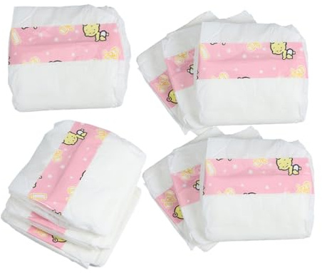 Vaguelly 10pcs Doll Diapers Baby Doll Nappies Reborn Baby Diapers Doll Accessories Diaper Baby Doll Nappies Dolls Diapers Baby Doll Nappies