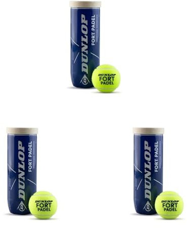 Dunlop Fort Padel – FIP-zugelassene Padel Bälle für Turnierspiele (Packung mit 3)