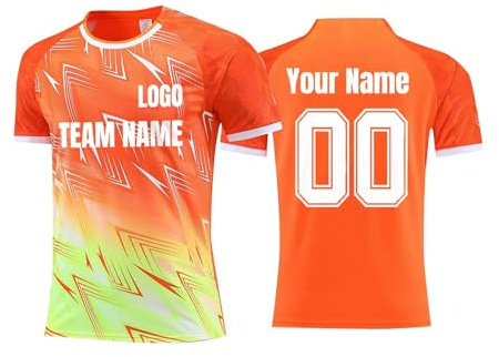 Customise Breathable Sports T-Shirts Name Number Team Name Logo Jerseys, Mens American Football Jersey Personalized Sports T Shirt for Men Women Youth