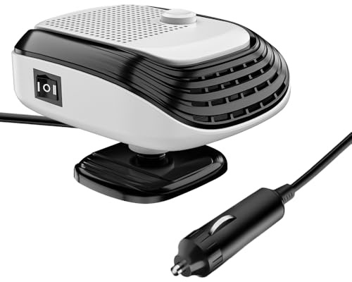 KQWVZ Chauffage De Voiture, 12v 120W désembueur De Voiture Pare-Brise, Dégivreur De Chauffage De Voiture Portable, Chauffage D'appoint pour Voiture pour SUV, Voitures Et Camions