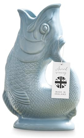 Wade Brocca per pesci, realizzata a mano in terracotta, iconica tradizione britannica, prodotta a Stoke-on-Trent, 1,2 l, Eau de Nil